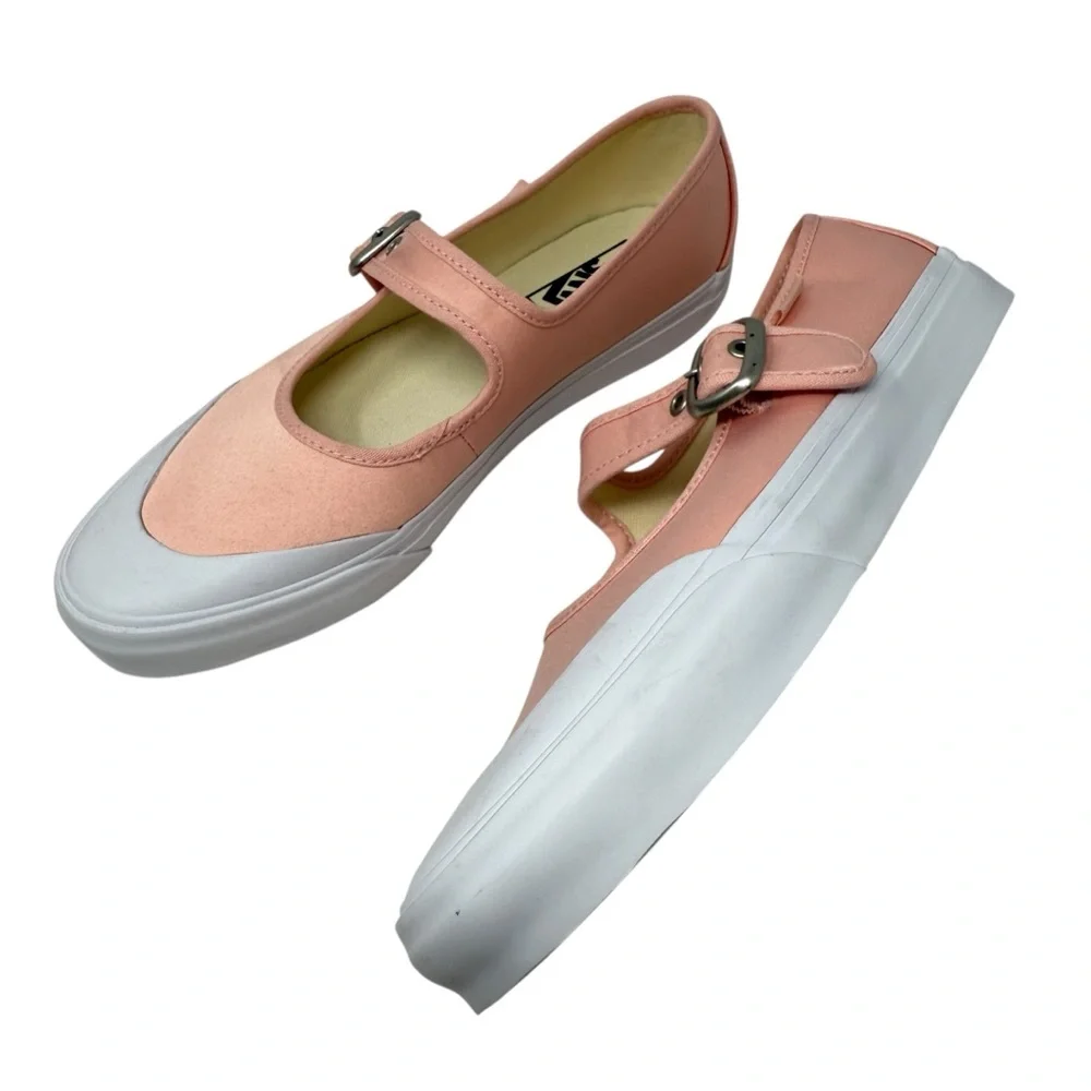 VANS Mary Jane Women's Size 8.5 Shoes Ballet Chintz Rose Pink Satin White New